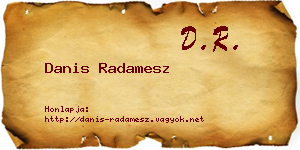 Danis Radamesz névjegykártya
